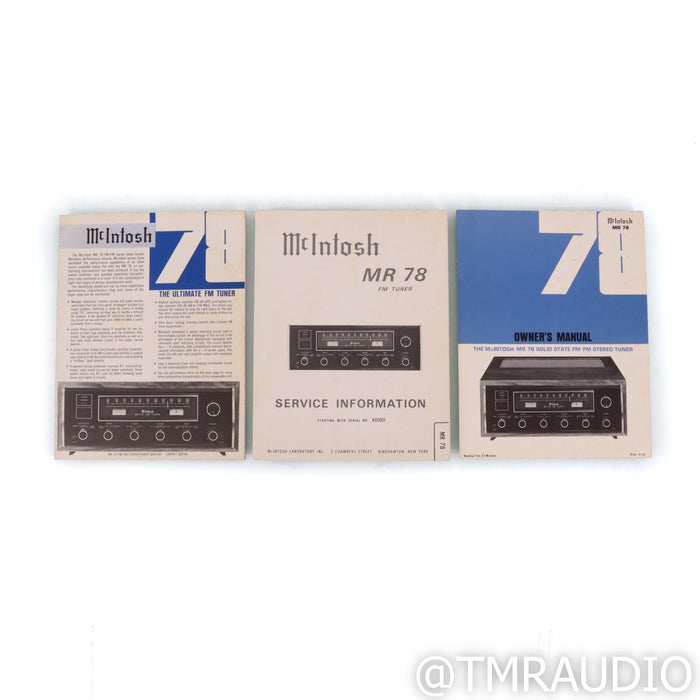 McIntosh MR78 Vintage FM Tuner