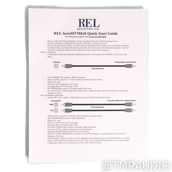 REL Acoustics HT/1205 MKII 12" Subwoofer; Black