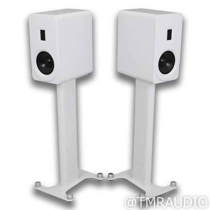 PS Audio Aspen FR5 Bookshelf Speakers; Satin White Pair w/ Stands