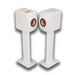 KEF LS50 Wireless II Active Bookshelf Speakers; White Pair w/ Stands