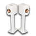 KEF LS50 Wireless II Active Bookshelf Speakers; White Pair w/ Stands
