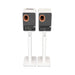 KEF LS50 Wireless II Active Bookshelf Speakers; White Pair w/ Stands