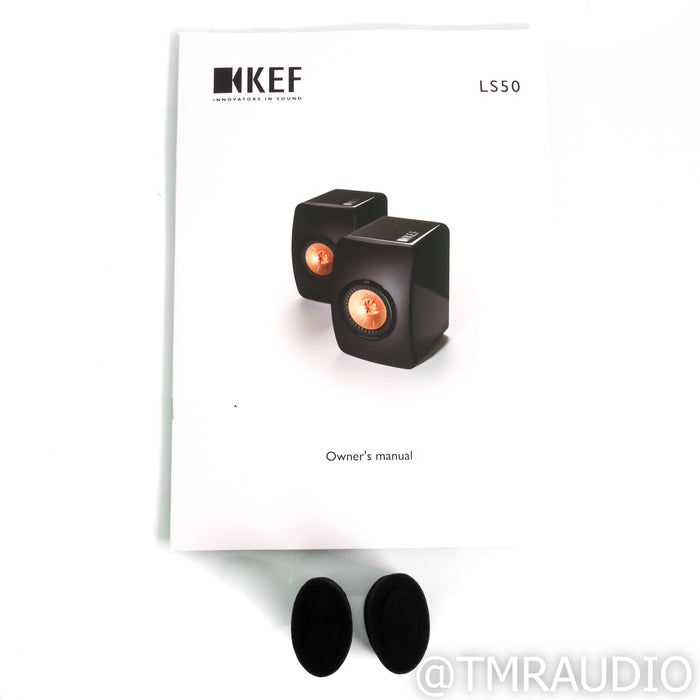 KEF LS50 Black Edition Bookshelf Speakers; Black Pair