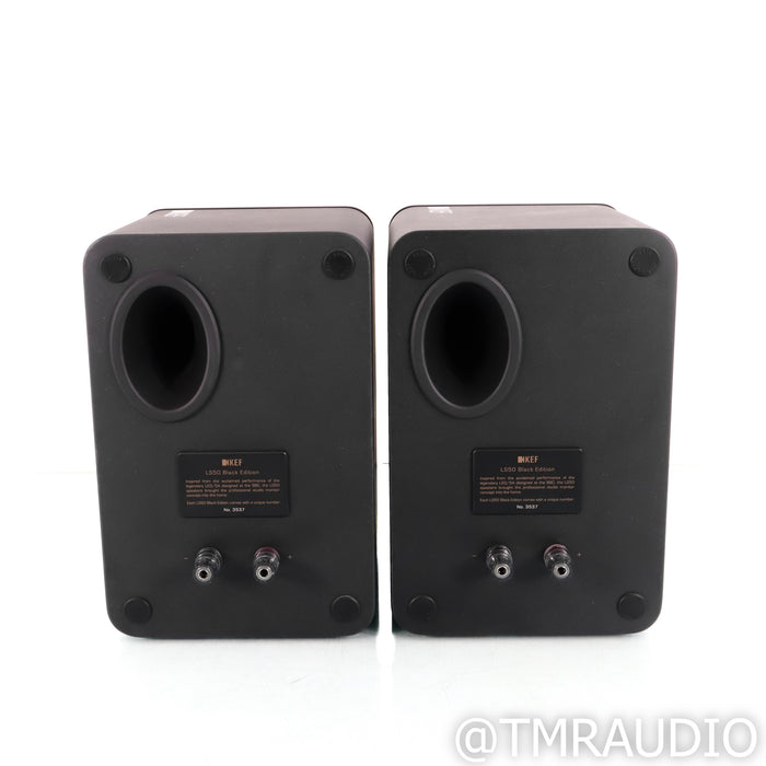 KEF LS50 Black Edition Bookshelf Speakers; Black Pair