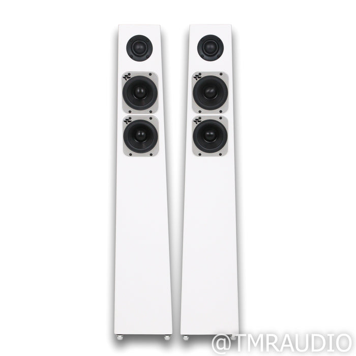 Totem Acoustic Tribe Tower Floorstanding Speakers; Satin White Pair