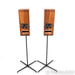 Boenicke W5 SE Bookshelf Speakers; Walnut Pair with Stands