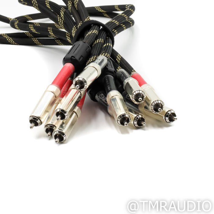 TimePortal Cables Silver Analog RCA Cables; 1m Interconnects (Set of 5)