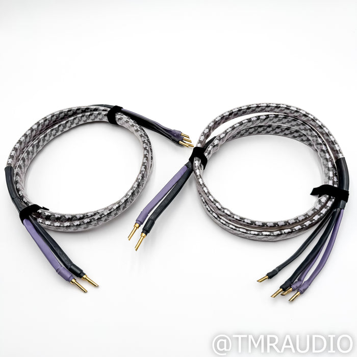 Analysis Plus Solo Crystal Oval 8 Speaker Cables; 6 ft Bi-wire Pair; Bananas