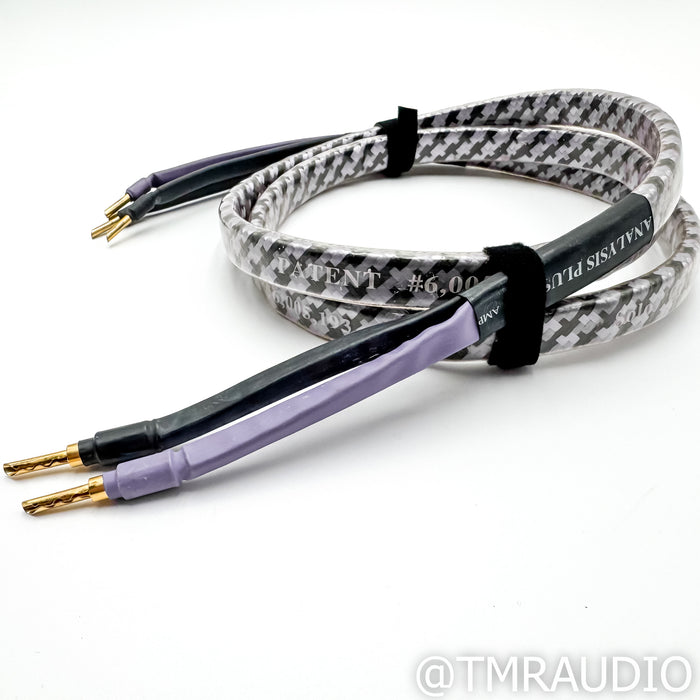 Analysis Plus Solo Crystal Oval 8 Speaker Cables; 6 ft Bi-wire Pair; Bananas