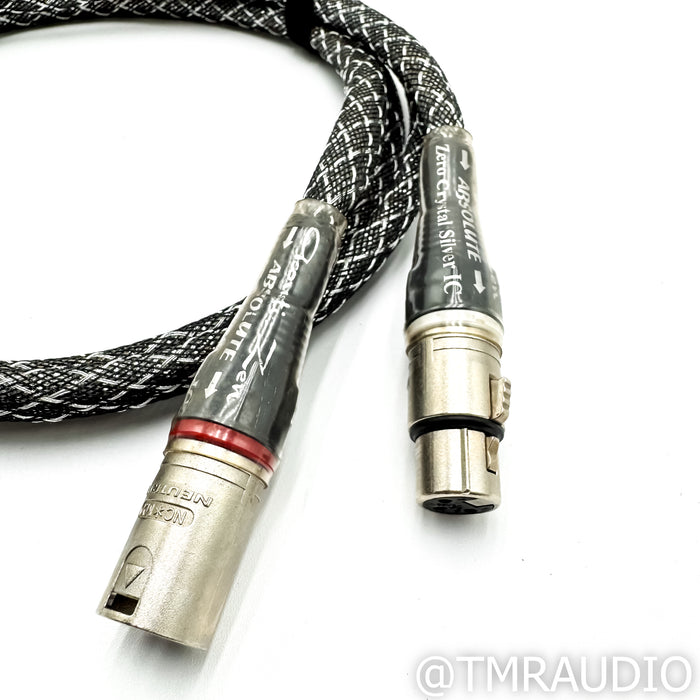 Acoustic Zen Absolute Zero Crystal Silver XLR Cables; 1m Pair Interconnects