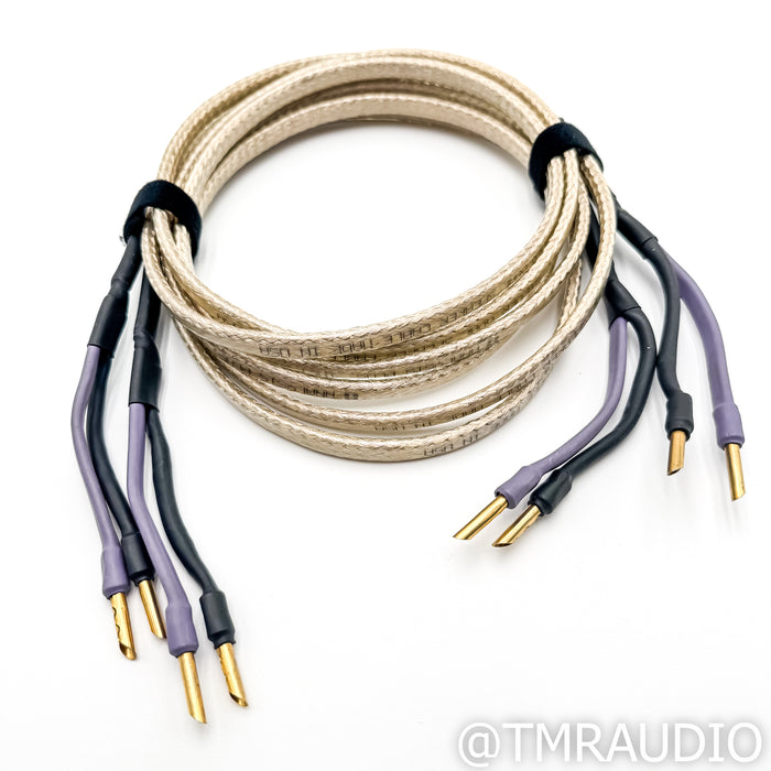 Analysis Plus Silver Oval Speaker Cables; 6ft Pair; BFA Bananas