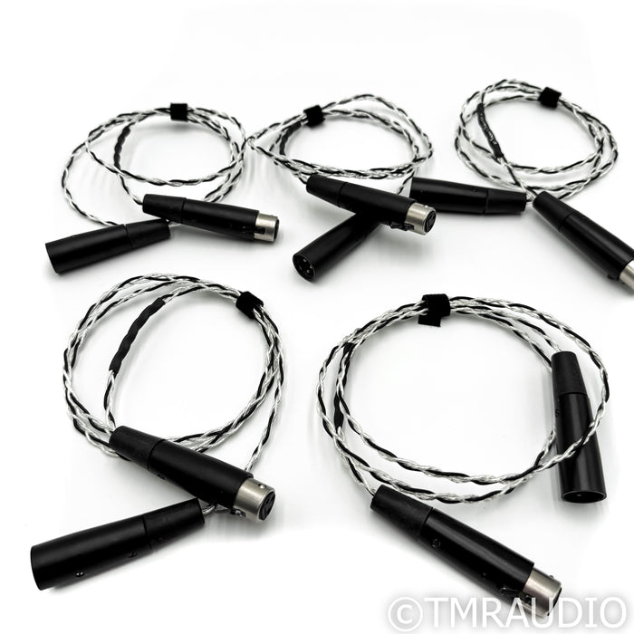 Kimber Kable Silver Streak XLR Cables; Set of 5 1m Balanced Interconnects