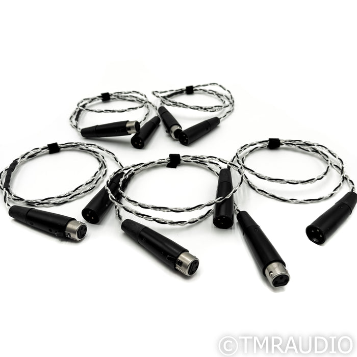 Kimber Kable Silver Streak XLR Cables; Set of 5 1m Balanced Interconnects