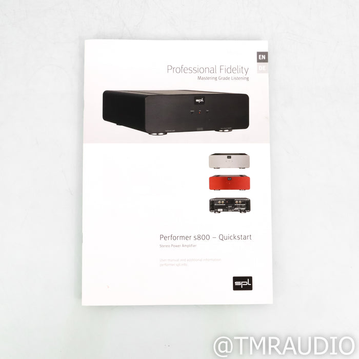 SPL Performer S800 Stereo Power Amplifier