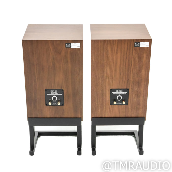 KLH Model Three Bookshelf Speakers; Walnut Pair w/ Stands