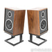 KLH Model Three Bookshelf Speakers; Walnut Pair w/ Stands