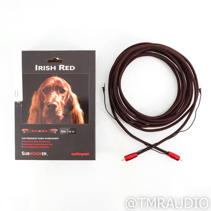 AudioQuest Irish Red Subwoofer Cable; 5m RCA Interconnect