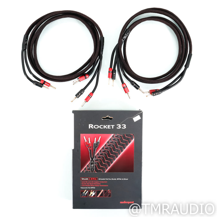 AudioQuest Rocket 33 Bi-Wire Speaker Cable; 8ft Pair