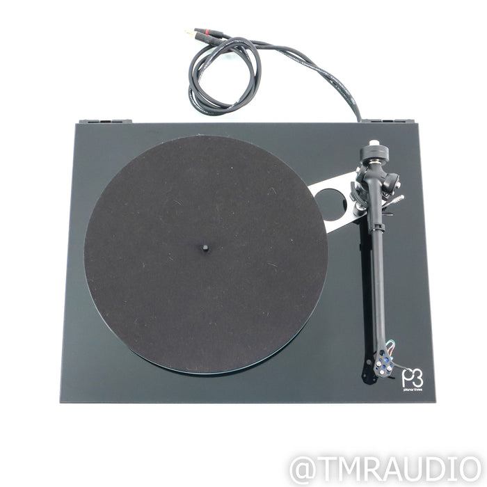 Rega Planar 3 Belt Drive Turntable; Black w/ Elys 2 MM
