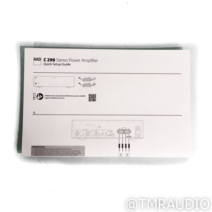 NAD Electronics C298 Stereo Power Amplifier
