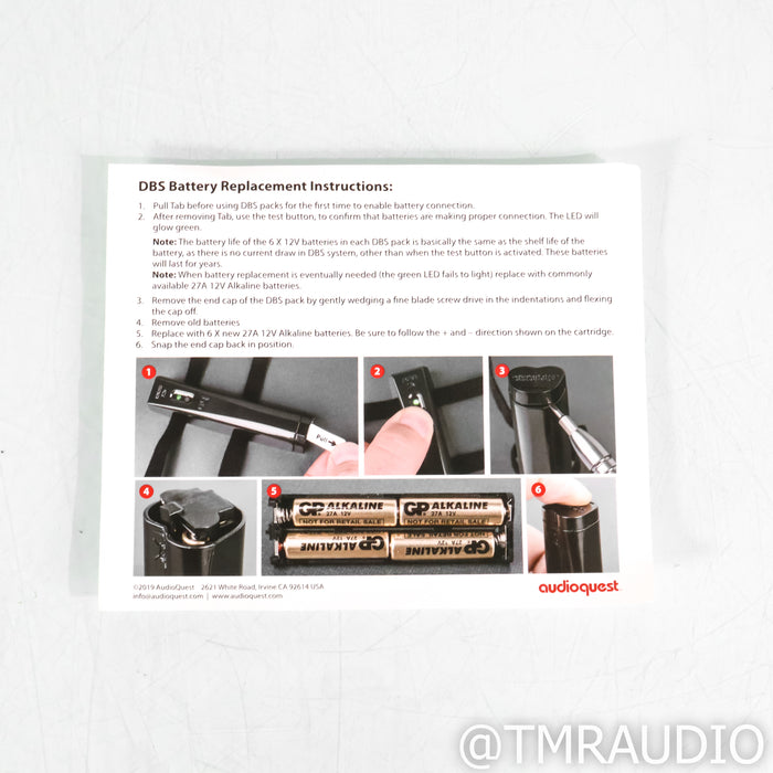 AudioQuest Earth XLR Cables; 1m Pair Balanced Interconnects; 72v DBS
