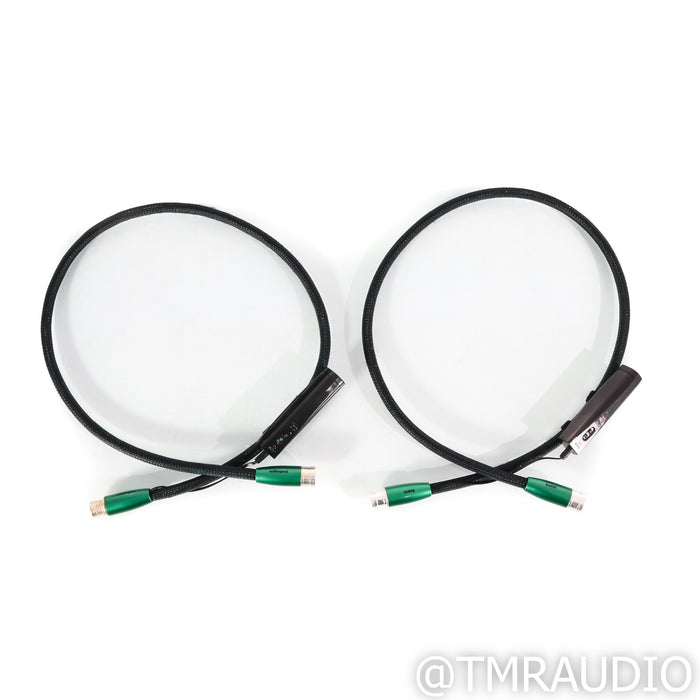AudioQuest Earth XLR Cables; 1m Pair Balanced Interconnects; 72v DBS
