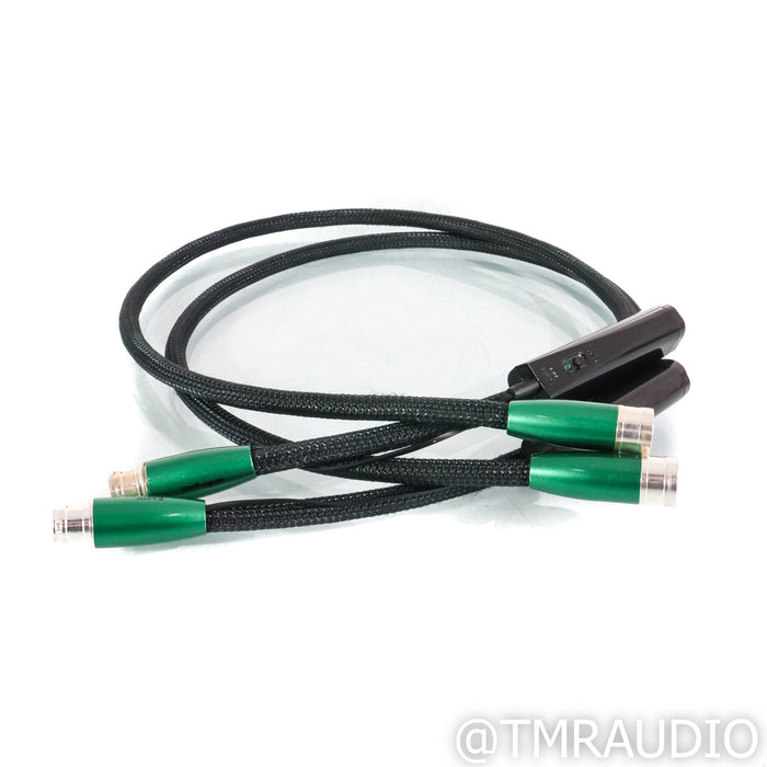 AudioQuest Earth XLR Cables; 1m Pair Balanced Interconnects; 72v DBS