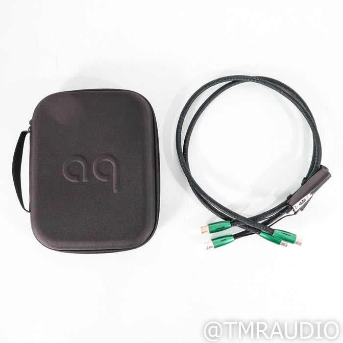 AudioQuest Earth XLR Cables; 1m Pair Balanced Interconnects; 72v DBS