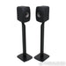 KEF LSX Wireless Active Bookshelf Speakers; Black Pair w/ Stands