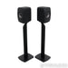 KEF LSX Wireless Active Bookshelf Speakers; Black Pair w/ Stands