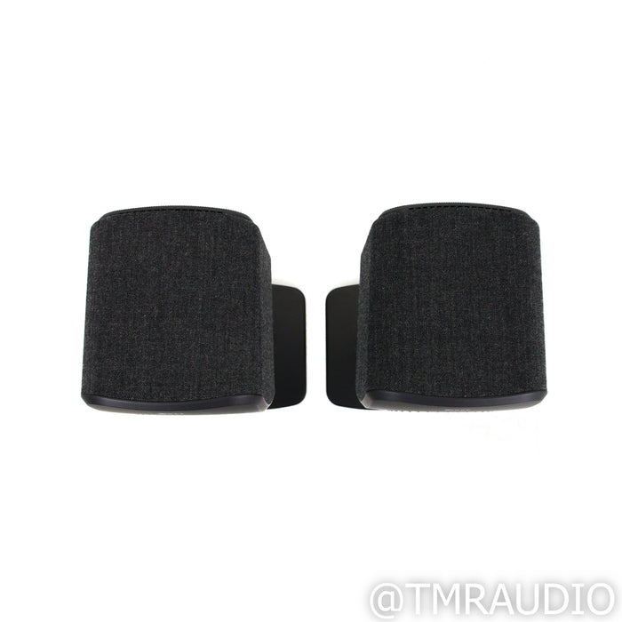 KEF LSX Wireless Active Bookshelf Speakers; Black Pair w/ Stands