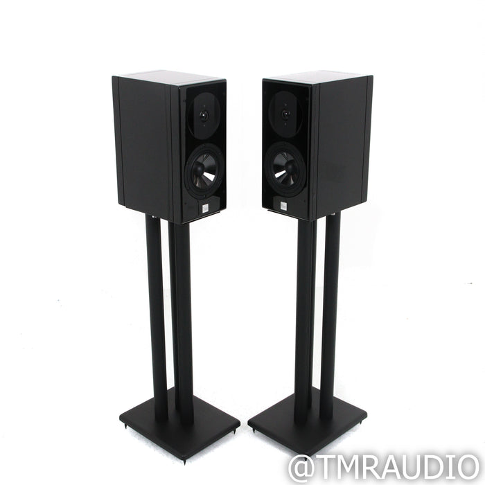 Vienna Acoustics Haydn Grand Bookshelf Speakers; Black Pair w/ Stands