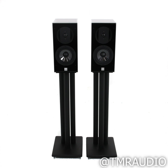 Vienna Acoustics Haydn Grand Bookshelf Speakers; Black Pair w/ Stands