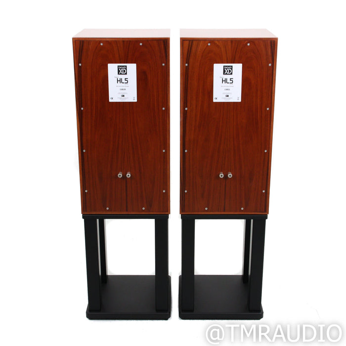 Harbeth Super HL5+ XD Bookshelf Speakers; Rosewood Pair w/ Skylan Stands