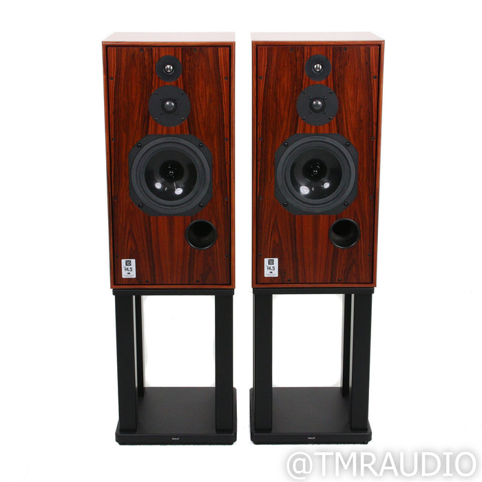 Harbeth Super HL5+ XD Bookshelf Speakers; Rosewood Pair w/ Skylan Stands
