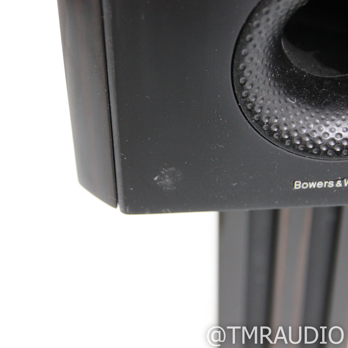 Bowers & Wilkins PM1 Bookshelf Speakers; Mocha Gloss Pair w/ Stands