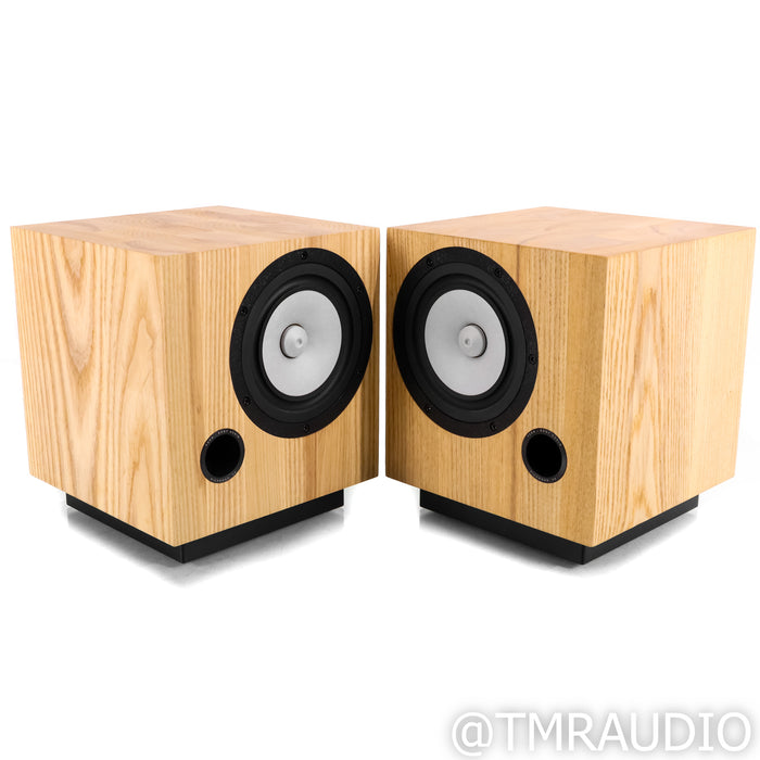 Fern & Roby Cube Bookshelf Speakers; Heart Pine Pair