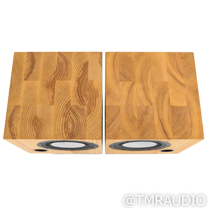 Fern & Roby Cube Bookshelf Speakers; Heart Pine Pair