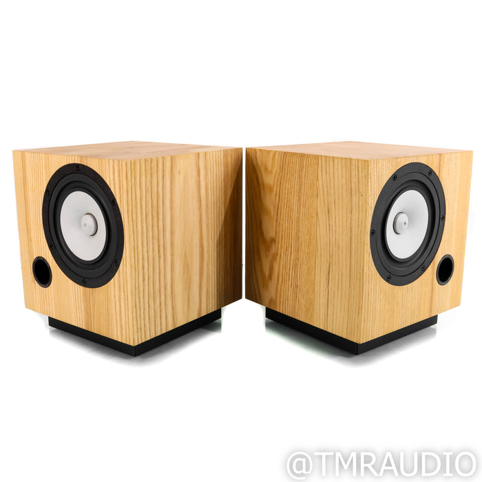 Fern & Roby Cube Bookshelf Speakers; Heart Pine Pair