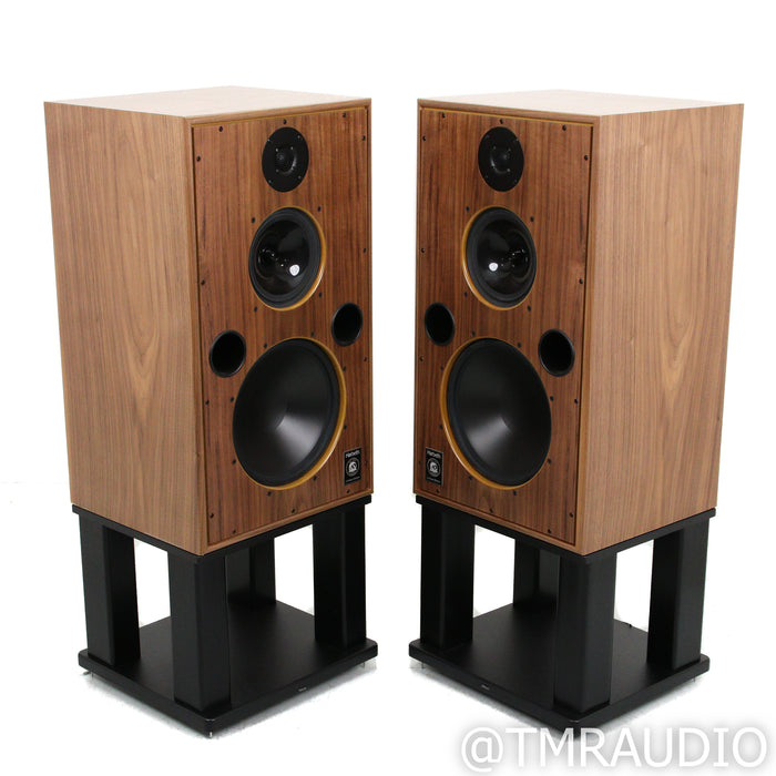 Harbeth 40.2 40th Annv. Edition Bookshelf Speakers; Walnut Pair w/ Skylan Stands