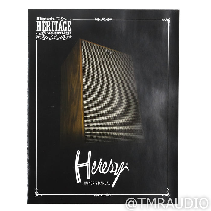 Klipsch Heresy IV Floorstanding Speakers; Natural Cherry Pair