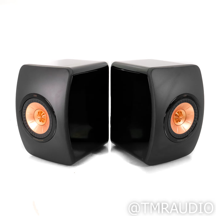 KEF LS50 Bookshelf Speakers; Black Pair