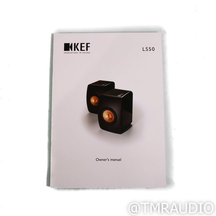 KEF LS50 Bookshelf Speakers; Black Pair