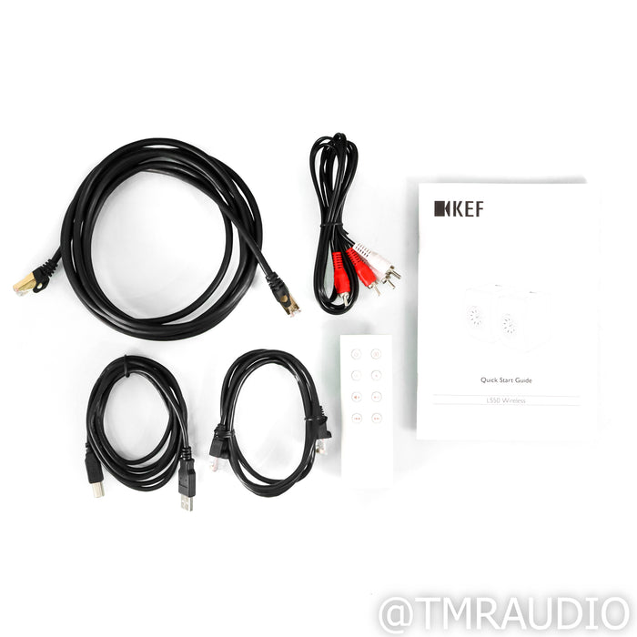 KEF LS50W Wireless Active Bookshelf Speakers; Gloss White Pair
