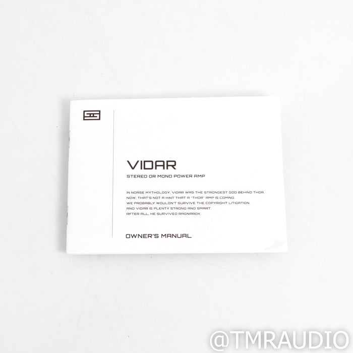 Schiit Audio Vidar 1 Stereo Power Amplifier