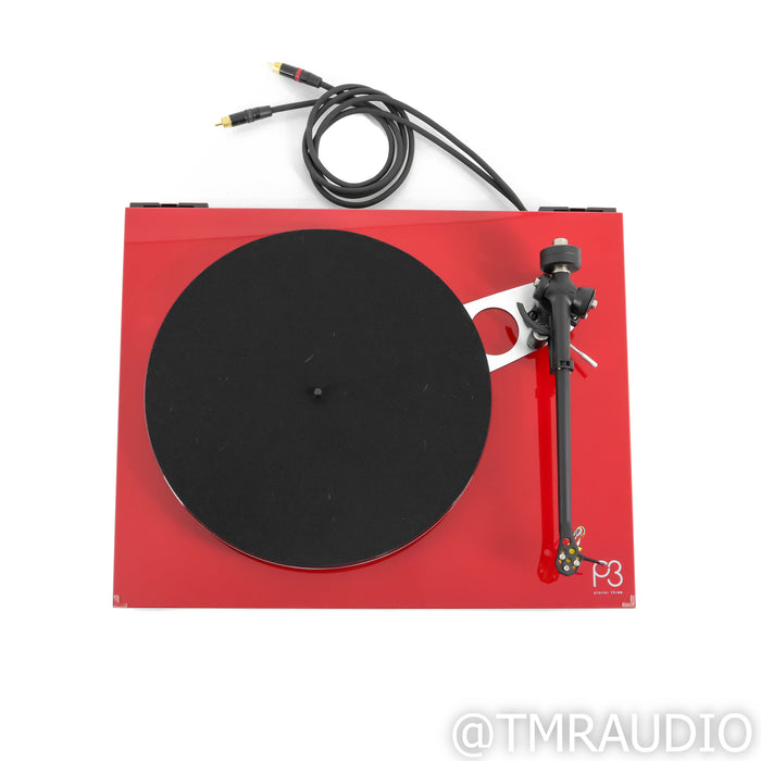 Rega Planar 3 Belt Drive Turntable; Red w/ Exact MM