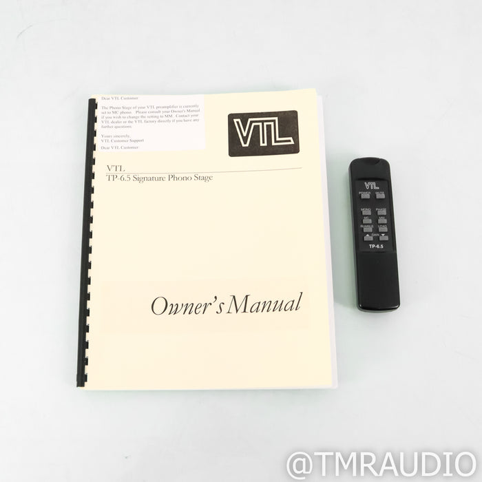 VTL TP-6.5 Signature Tube Hybrid Phono Preamp; MM & MC