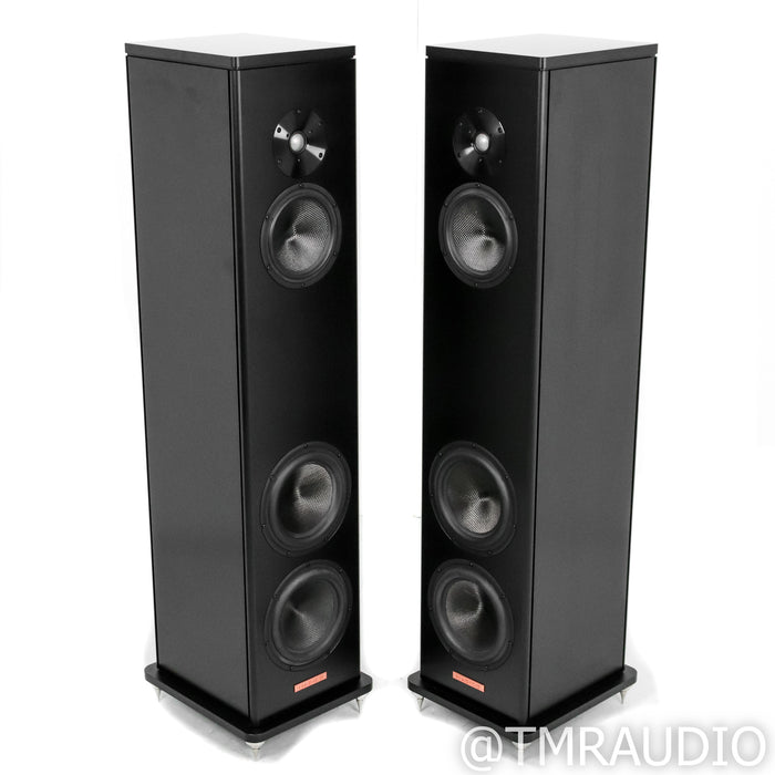 Magico A3 Floorstanding Speakers; Black Brushed Aluminum Pair
