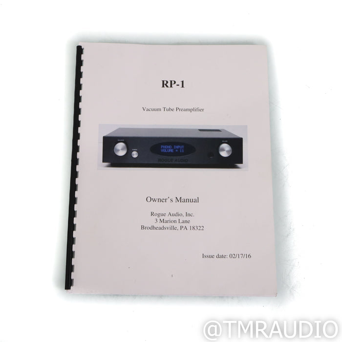 Rogue Audio RP-1 Stereo Tube Preamplifier; MM & MC Phono (No Remote)