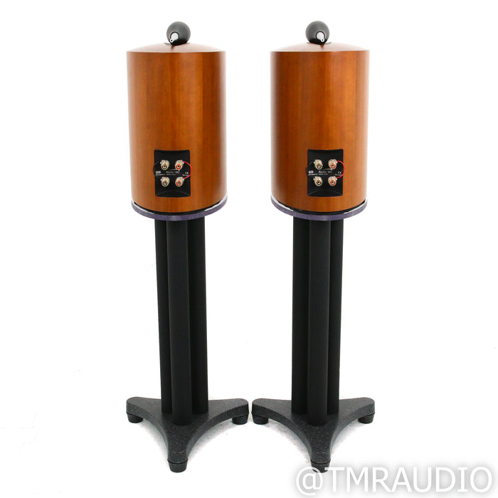 Bowers & Wilkins Nautilus 805 Bookshelf Speakers; Cherry Pair w/ Custom Stands